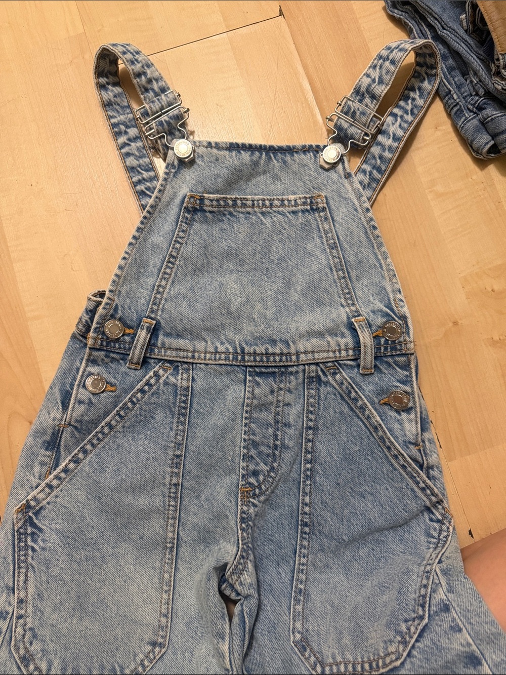 Zara Light Blue Denim Kids Overalls